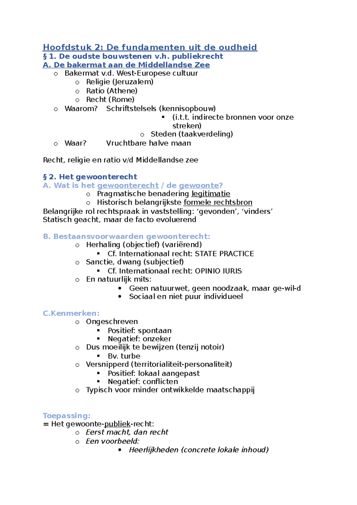 Hoofdstuk 2 Samenvatting - Hoofdstuk 2: De Fundamenten Uit De Oudheid ...