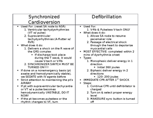 Defibrillation joules deals