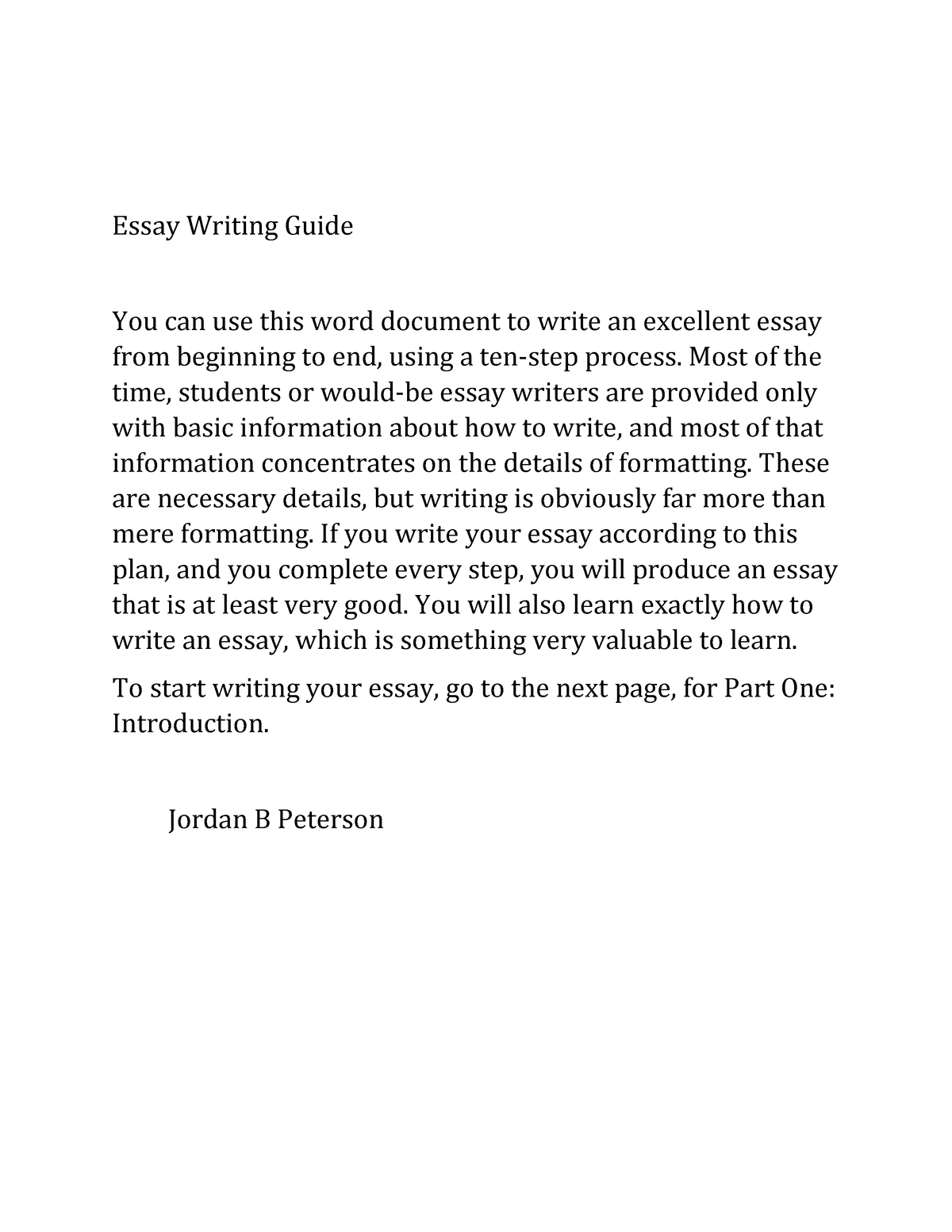 jordan peterson essay writing guide reddit