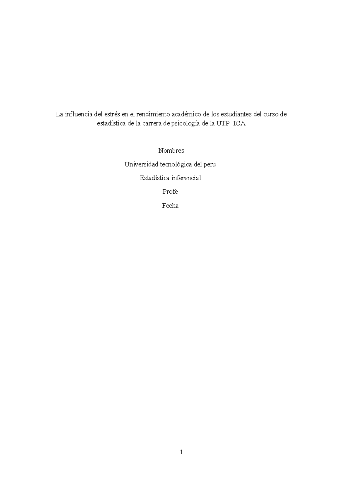 Trabajo - Ascedttg - La Influencia Del Estrés En El Rendimiento ...