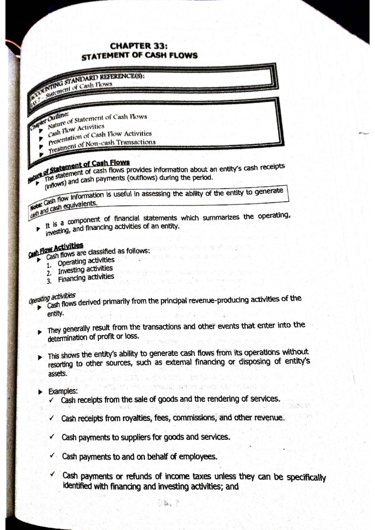 SCF - IACCOUNTING - CHAPTER 33: STATEMENT OF CASH FLOWS STANDARD ...