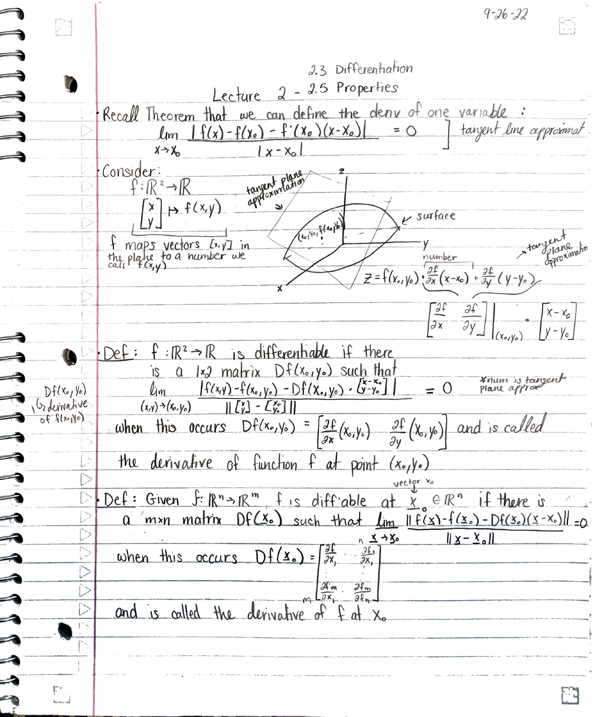 Lecture 2 - properties of differentiaiton - MATH20E - Studocu