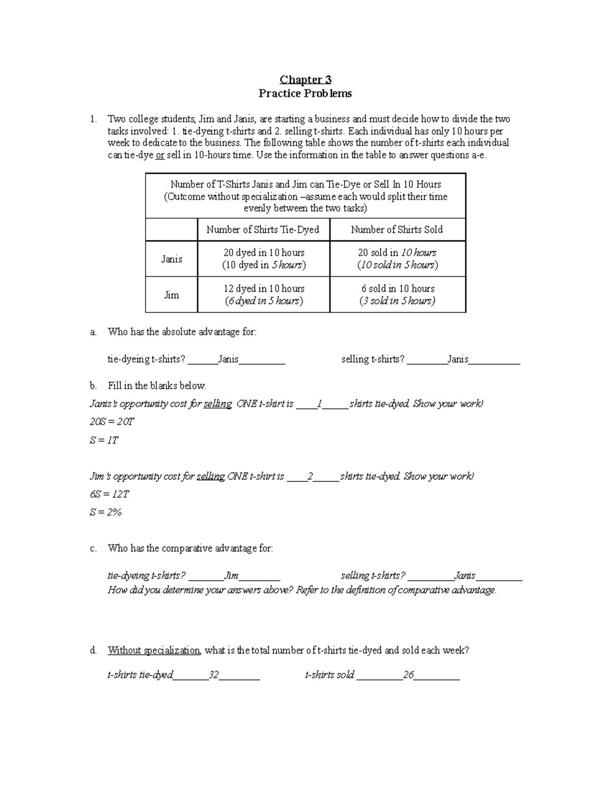 Ch. 3 - Lecture notes 3 - Chapter 3 Practice Problems Two college ...