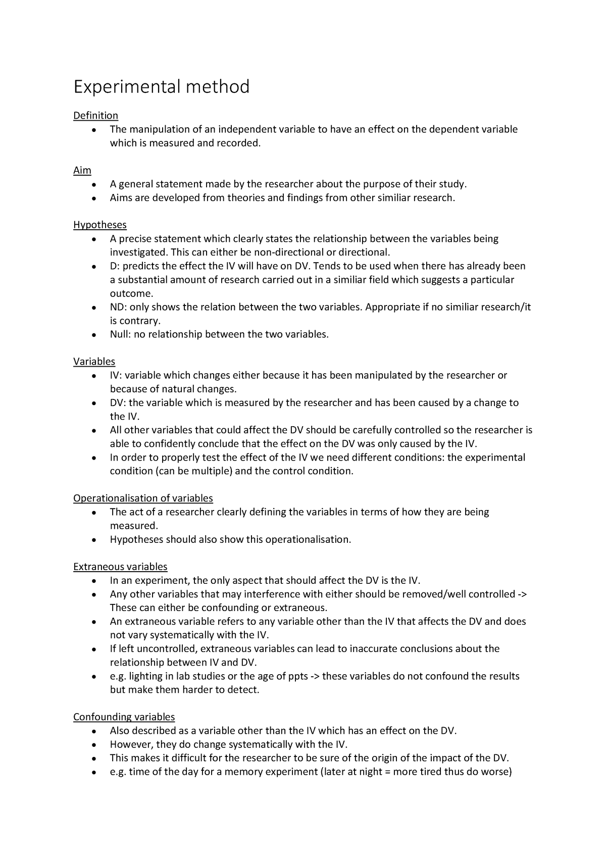 Research Methods Psychology Aqa Experimental Method Definition The