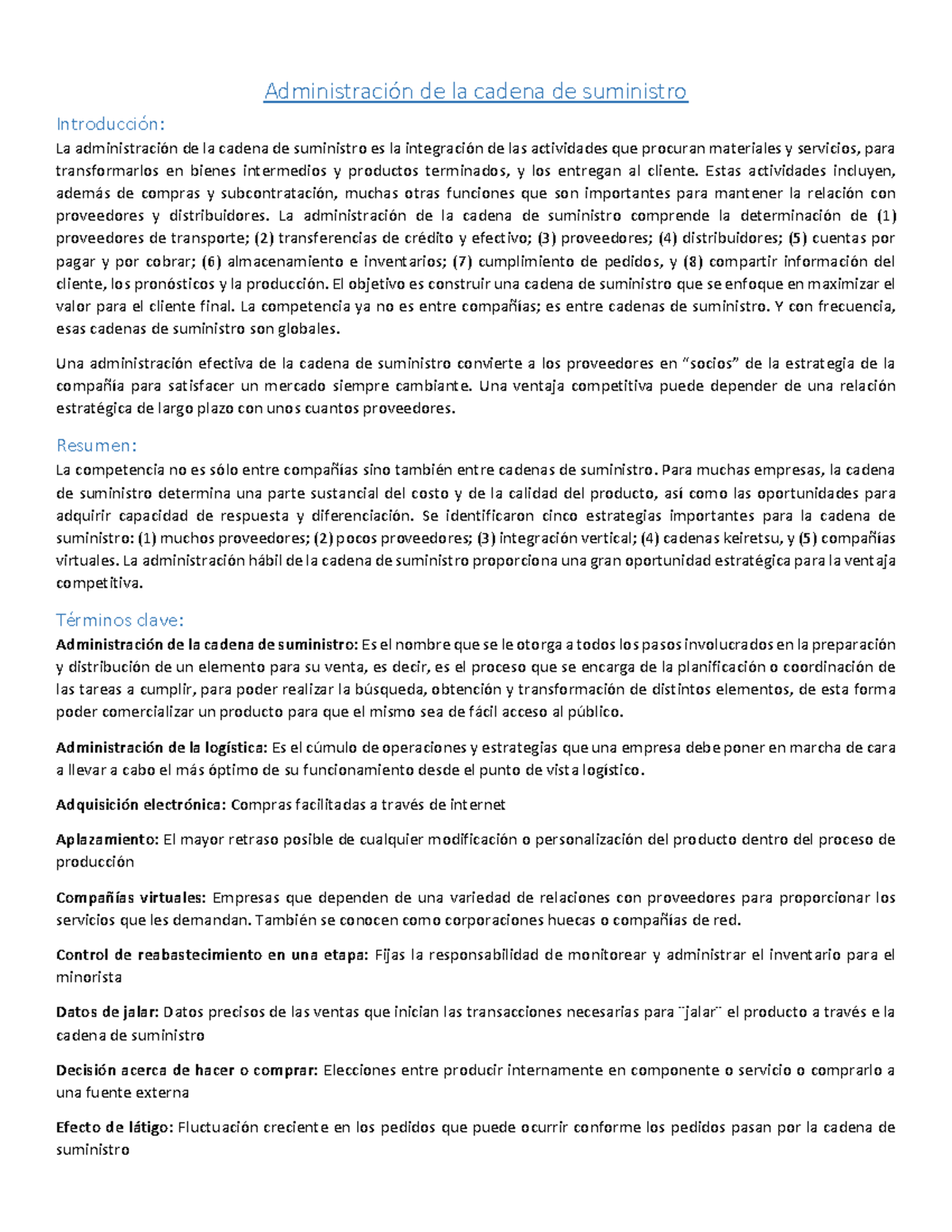 Para examen 436238210 Administracion de La Cadena de Suministro ...
