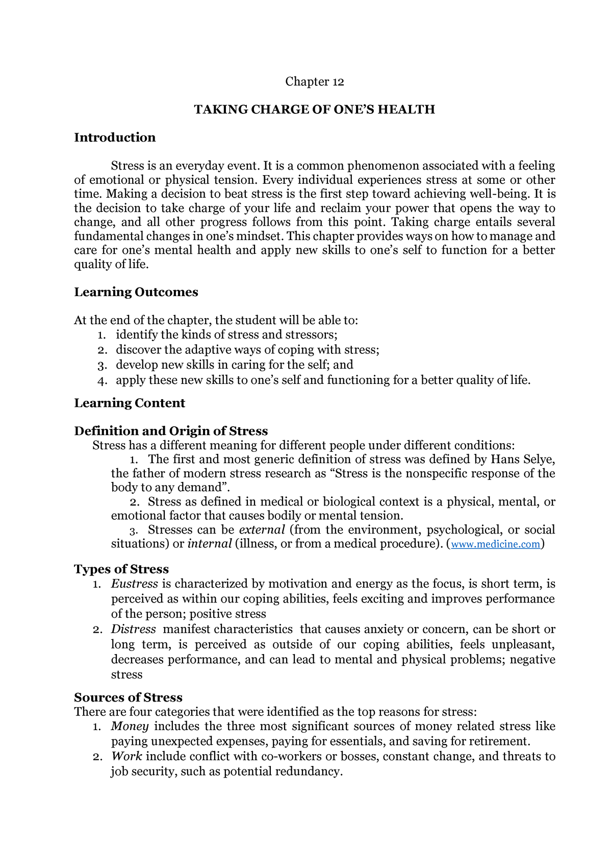 module-12-taking-charge-of-ones-health-chapter-12-taking-charge-of