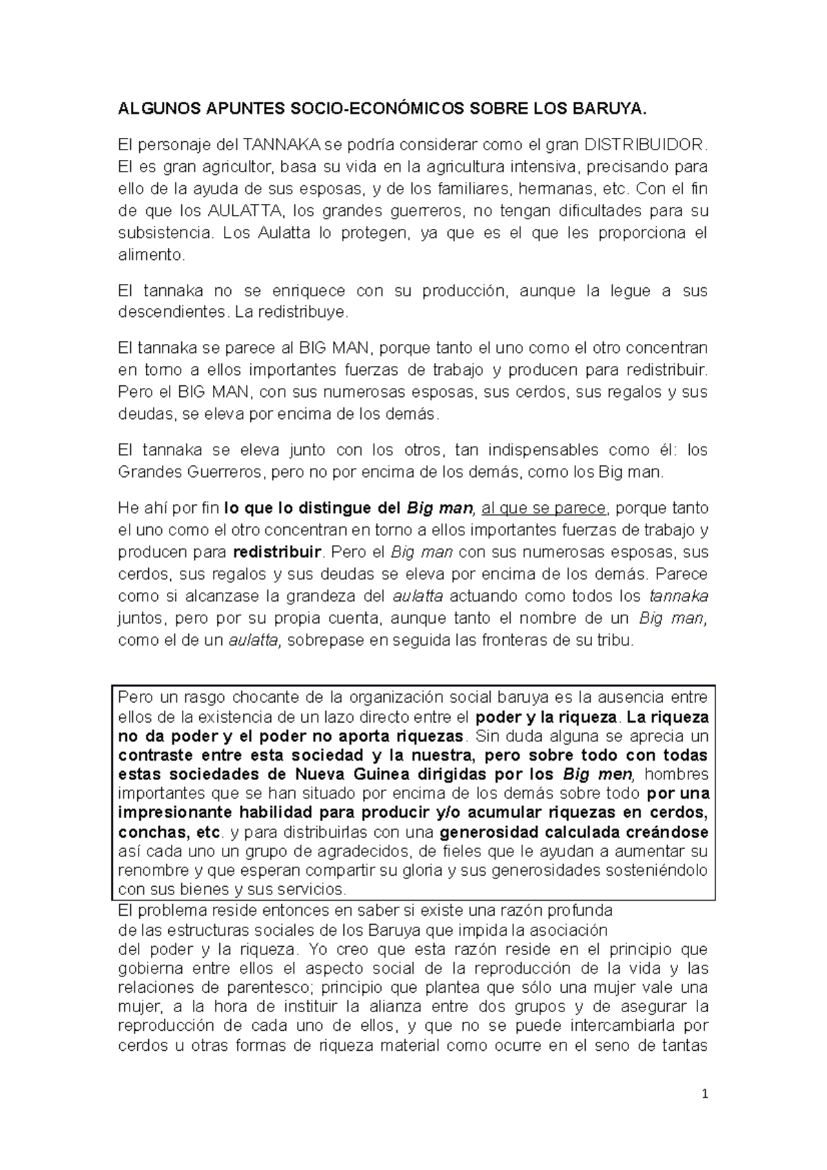 Redistribuci n De Godelier Apuntes ALGUNOS APUNTES SOBRE LOS BARUYA 