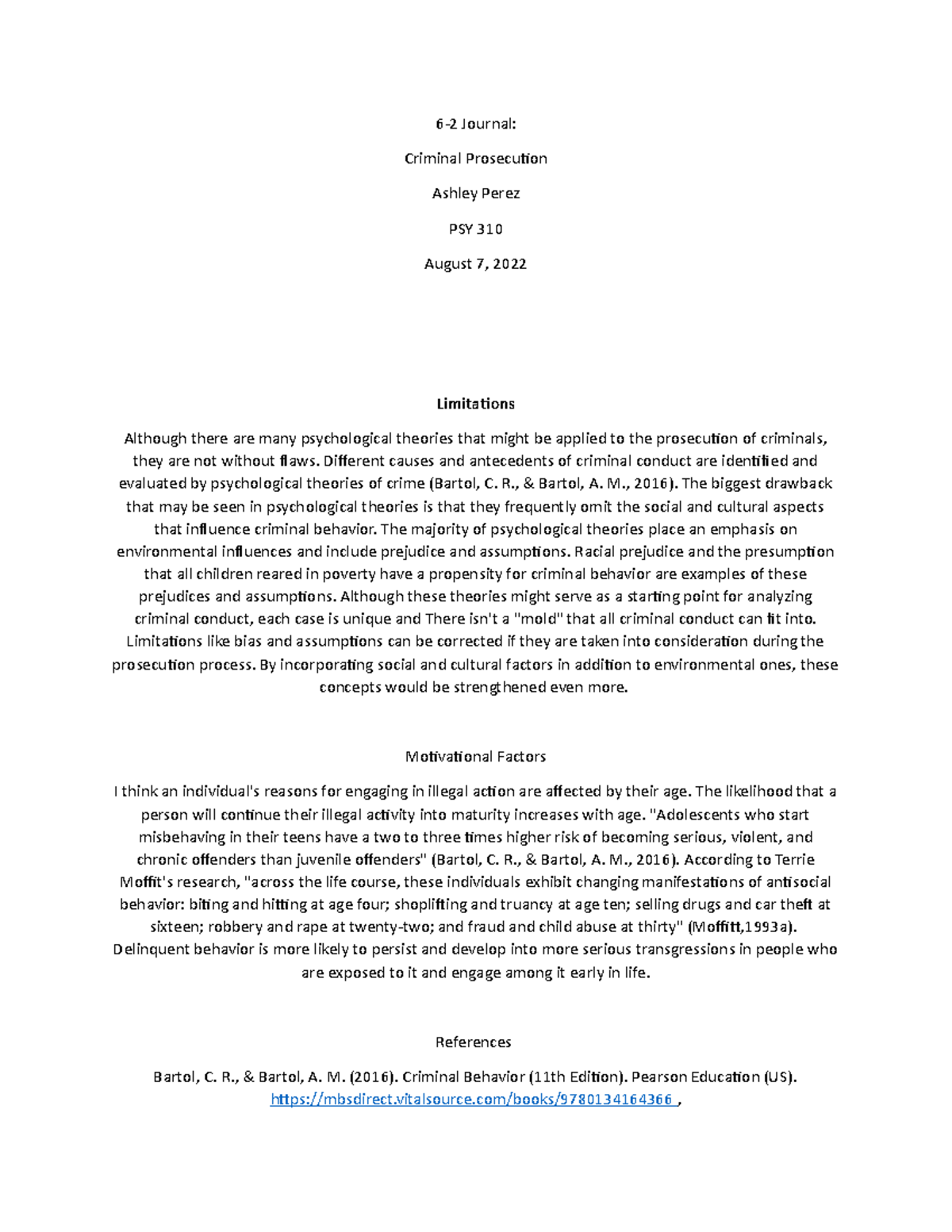 62 Journal Criminal Psychology 62 Journal Criminal Prosecution