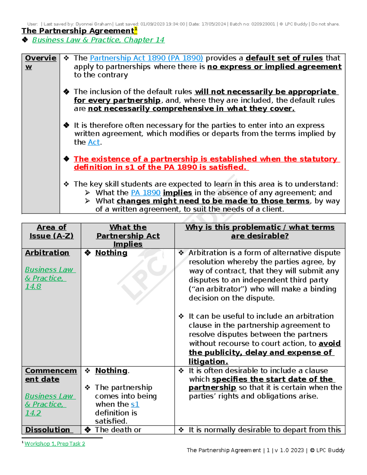 2. The Partnership Agreement - It is therefore often necessary for the ...