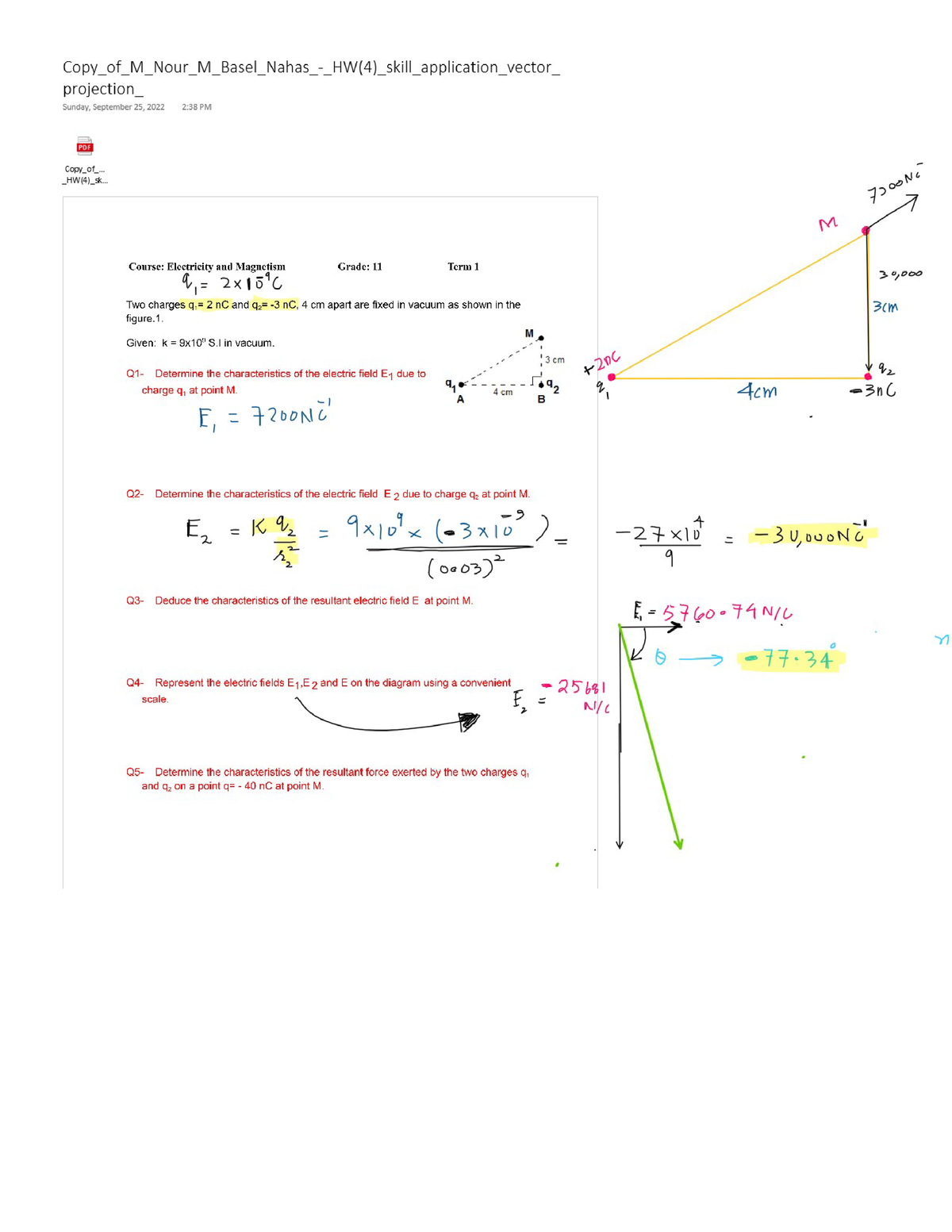 Electric Field Assignment - General Physics - Studocu