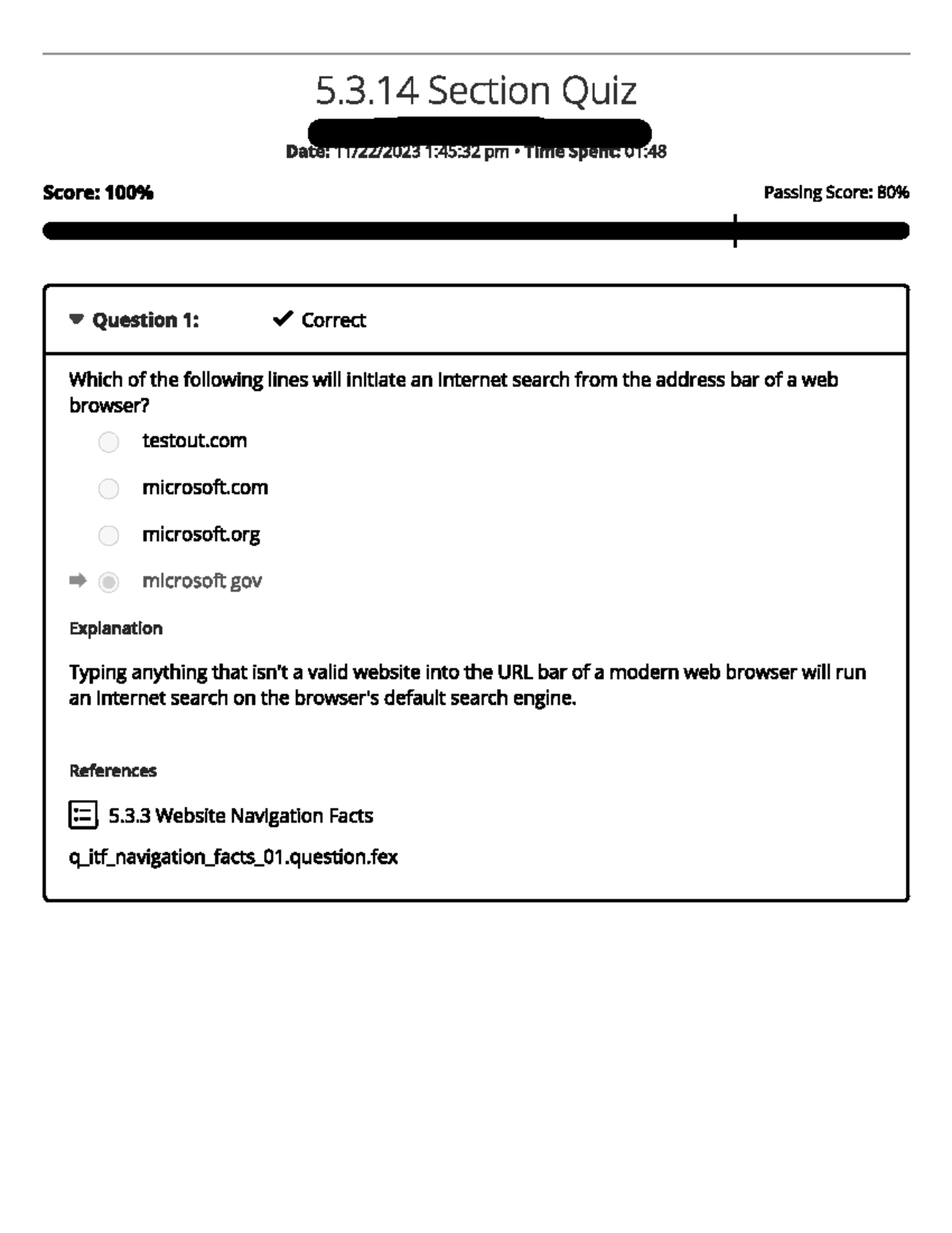 5.3.14 testout 5.3.14 Section Quiz IT200 Studocu