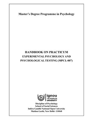 Vineland Social Maturity Scale - Practicals: Experimental Psychology ...