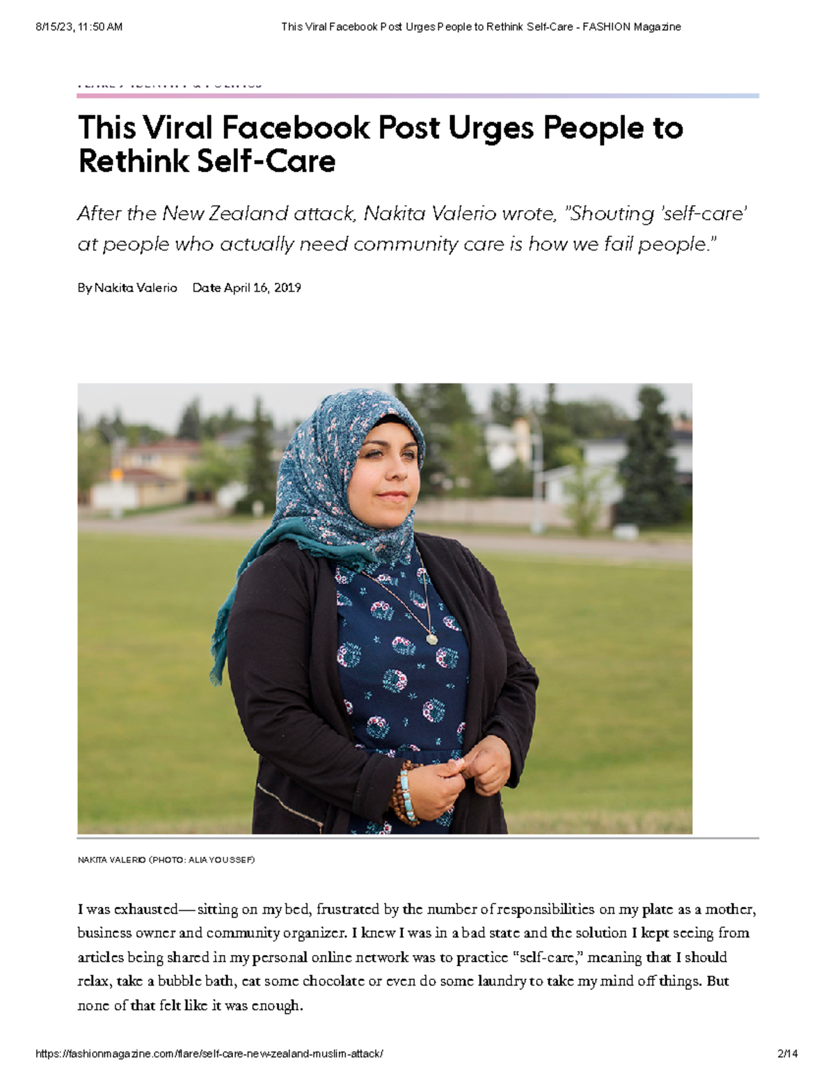 Self Care vs Community Care FLARE / IDENTITY & POLITICS This Viral
