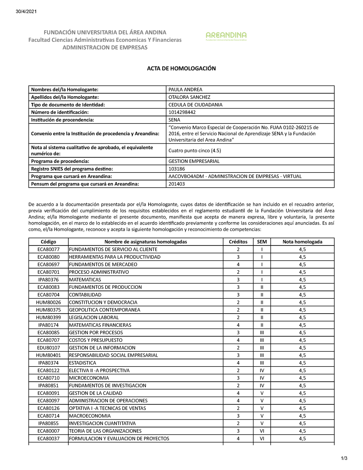 Carta De Homologacion Sena New Sample B Vrogue Co