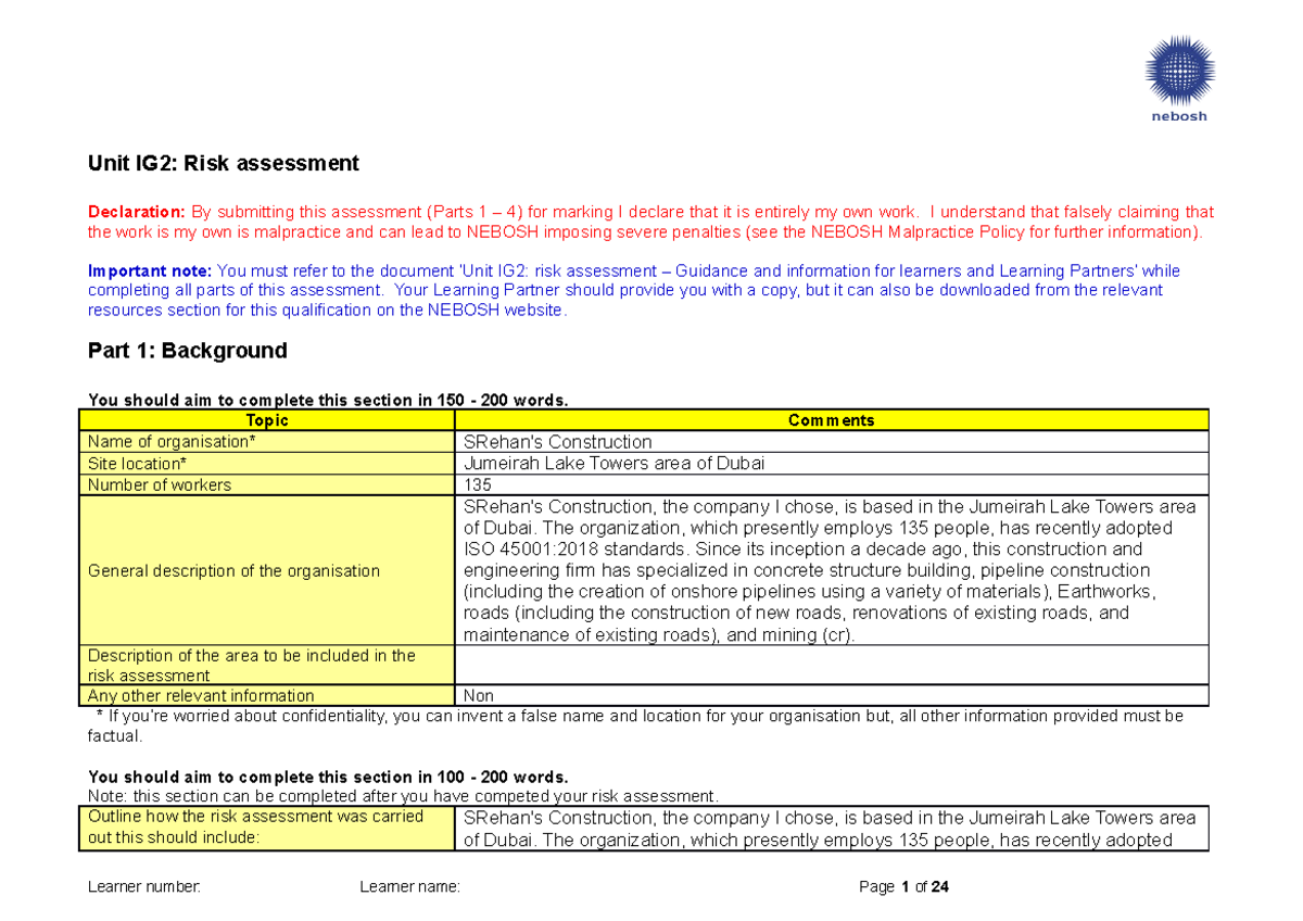 AOC-071823-212 (Hussein)-Corrected File - Unit IG2: Risk assessment ...