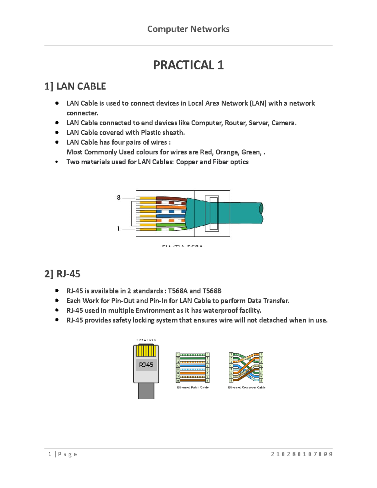 CN Practical - IMP Notes Of cn,ada,se - Computer Networks PRACTICAL 1 1 ...