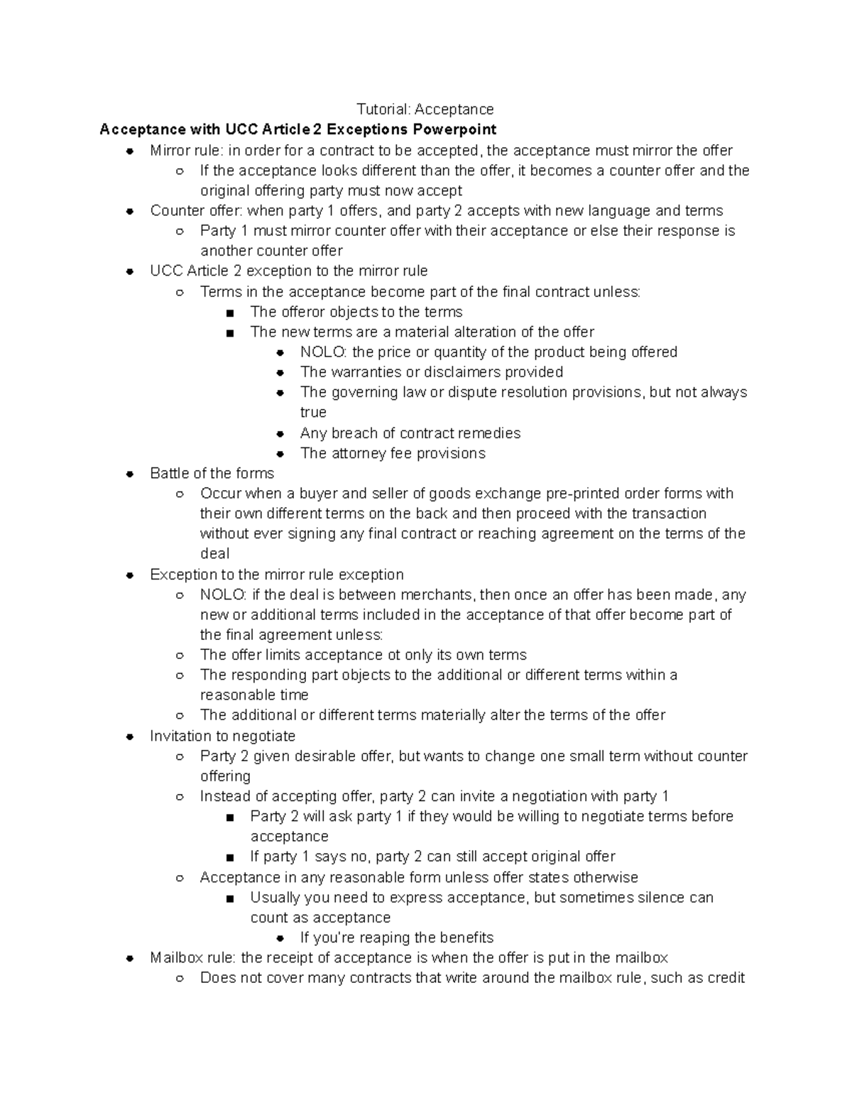 Tutorial Acceptance - Tutorial: Acceptance Acceptance with UCC Article ...