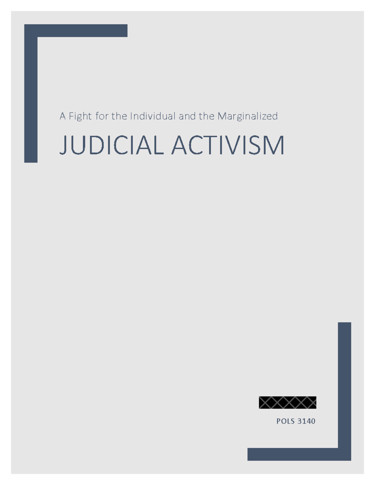 judicial activism thesis