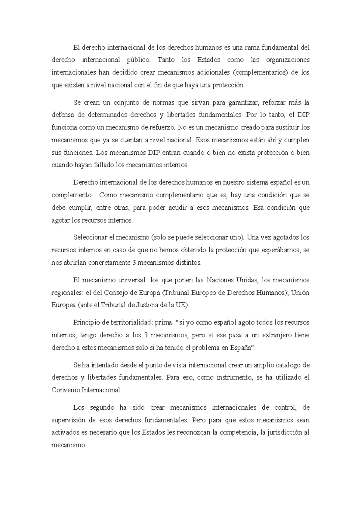 Derechos Humanos - El derecho internacional de los derechos humanos es ...
