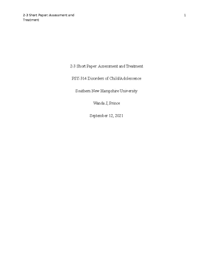 Psy3143 - short paper - 5-3 Final Project Milestone Three: Outline ...