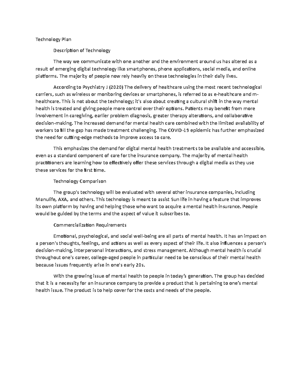 Technology-Plan - Techno plan :) - Technology Plan Description of ...