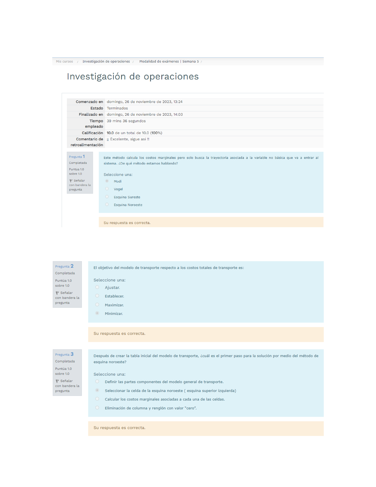 Investigacion De Operaciones Modalidad Examenes Semana 5 - Studocu