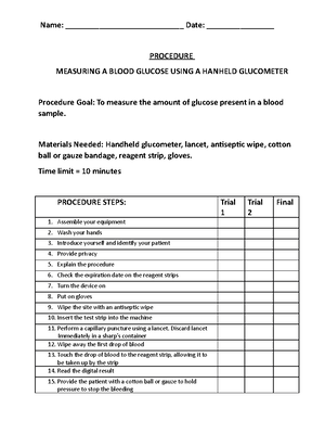 EKG competency checklist - Name: ____________________________ Date ...