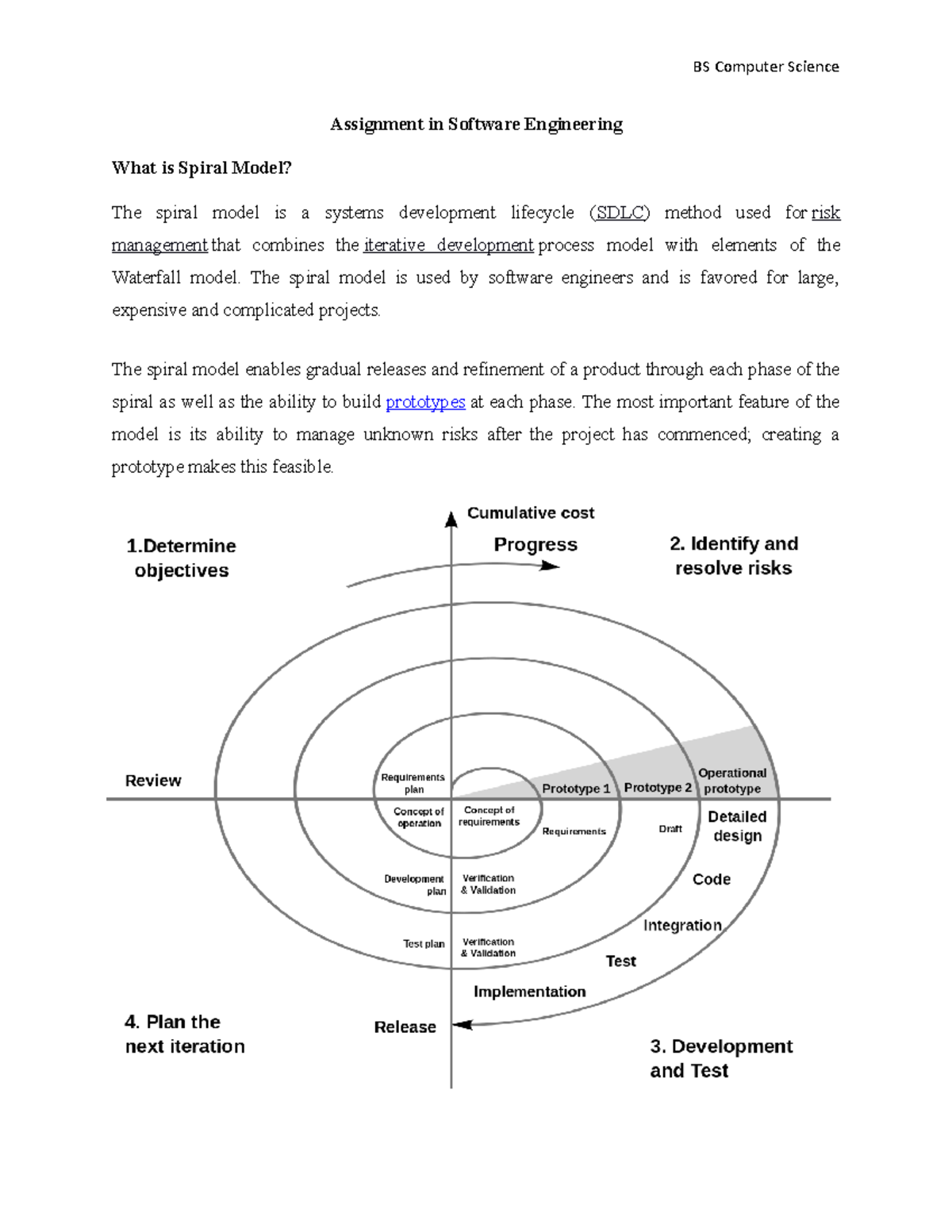 What is Spiral Model - BS in Computer Science - Studocu