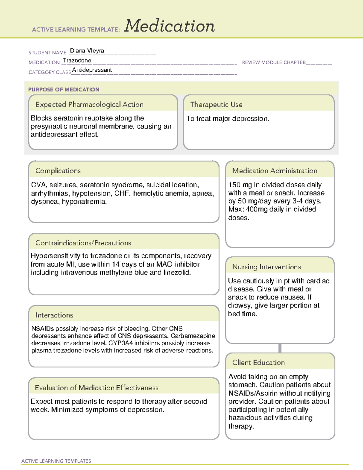 medication administration 3 assignment - ACTIVE LEARNING TEMPLATES ...