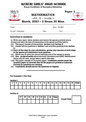 FORM 3 HIST Alambo - FORM 3 notes only - HISTORY AND 2023 1 ST EDITION ...