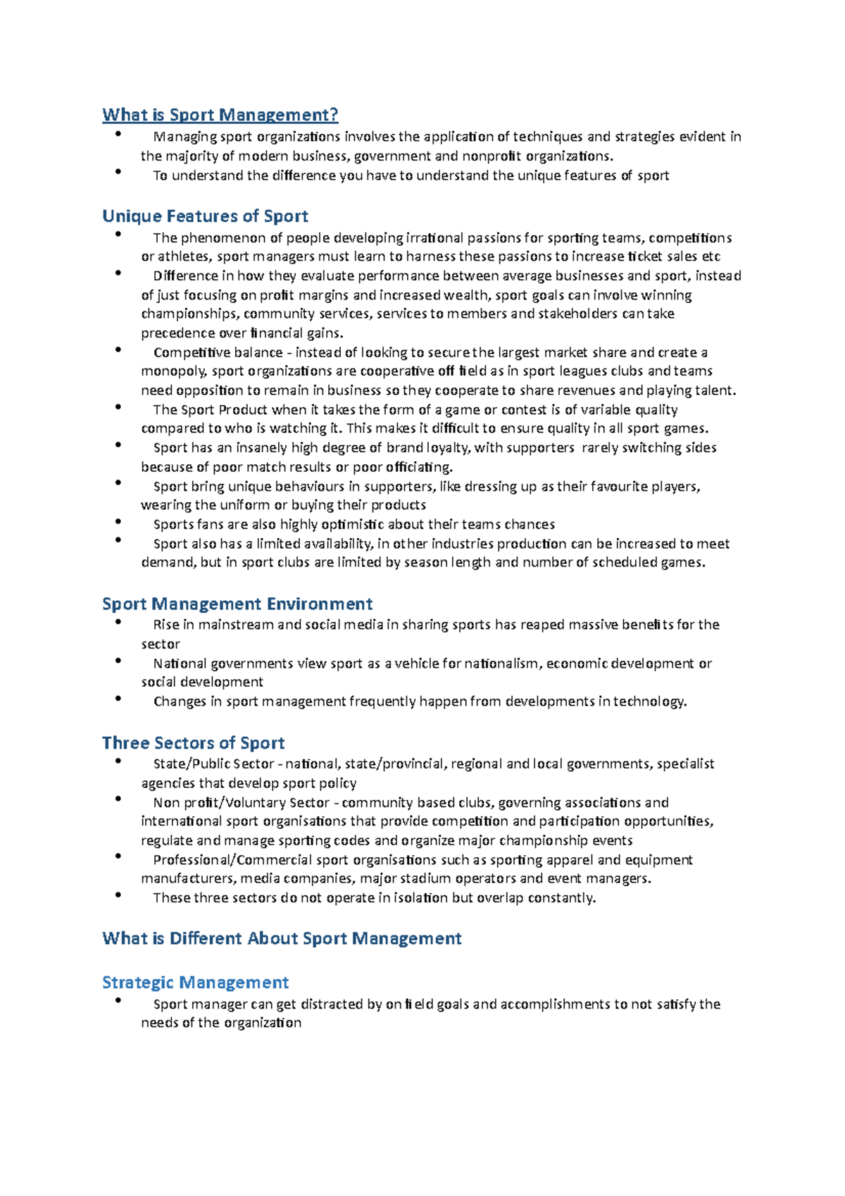 What is Sport Management - To understand the difference you have to ...