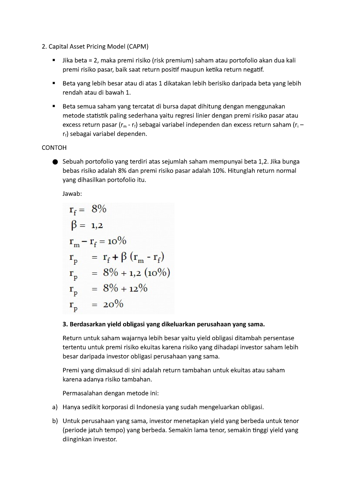 Capital Asset Pricing Model (CAPM) - Beta Yang Lebih Besar Atau Di Atas ...