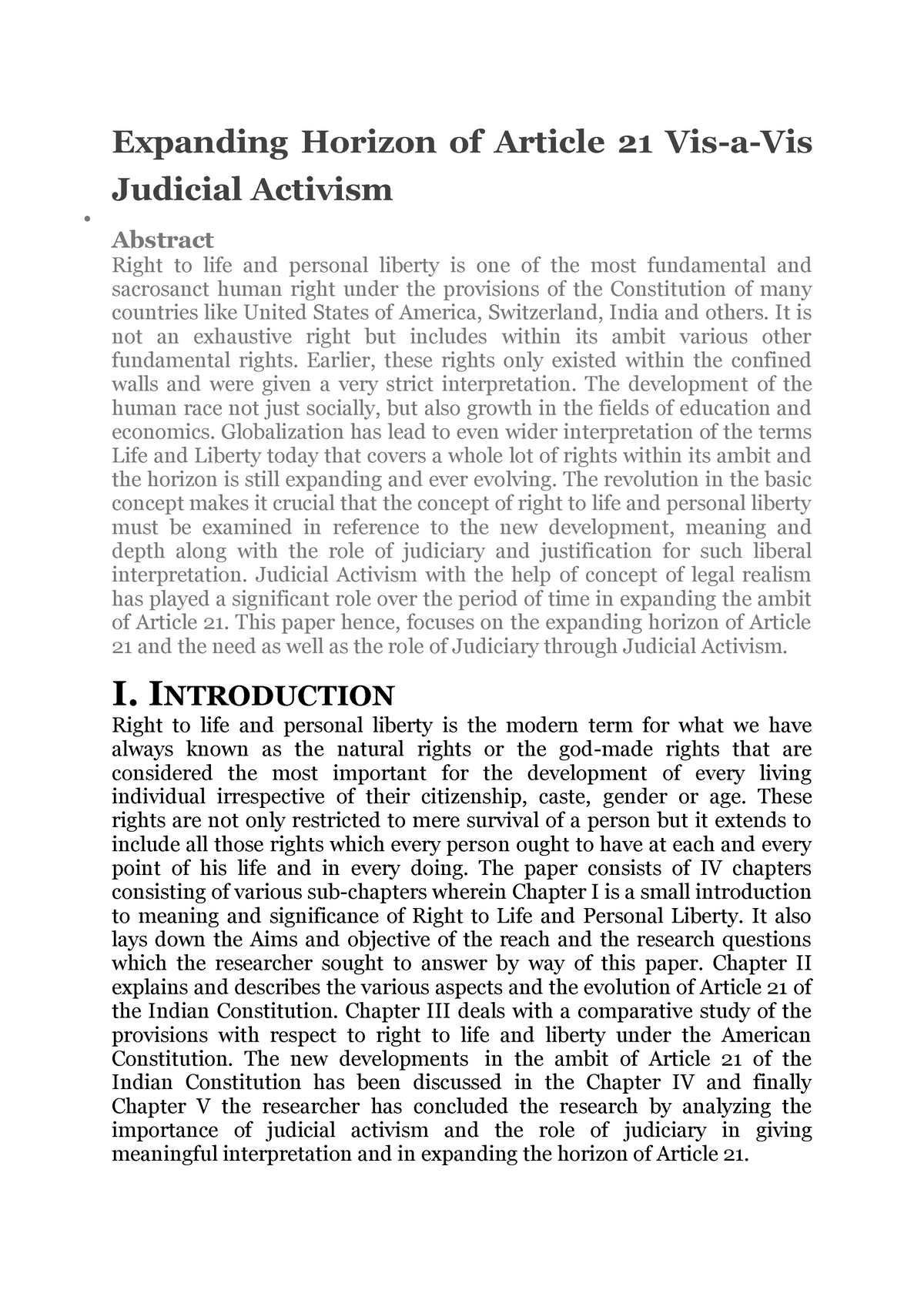 dissertation on article 21