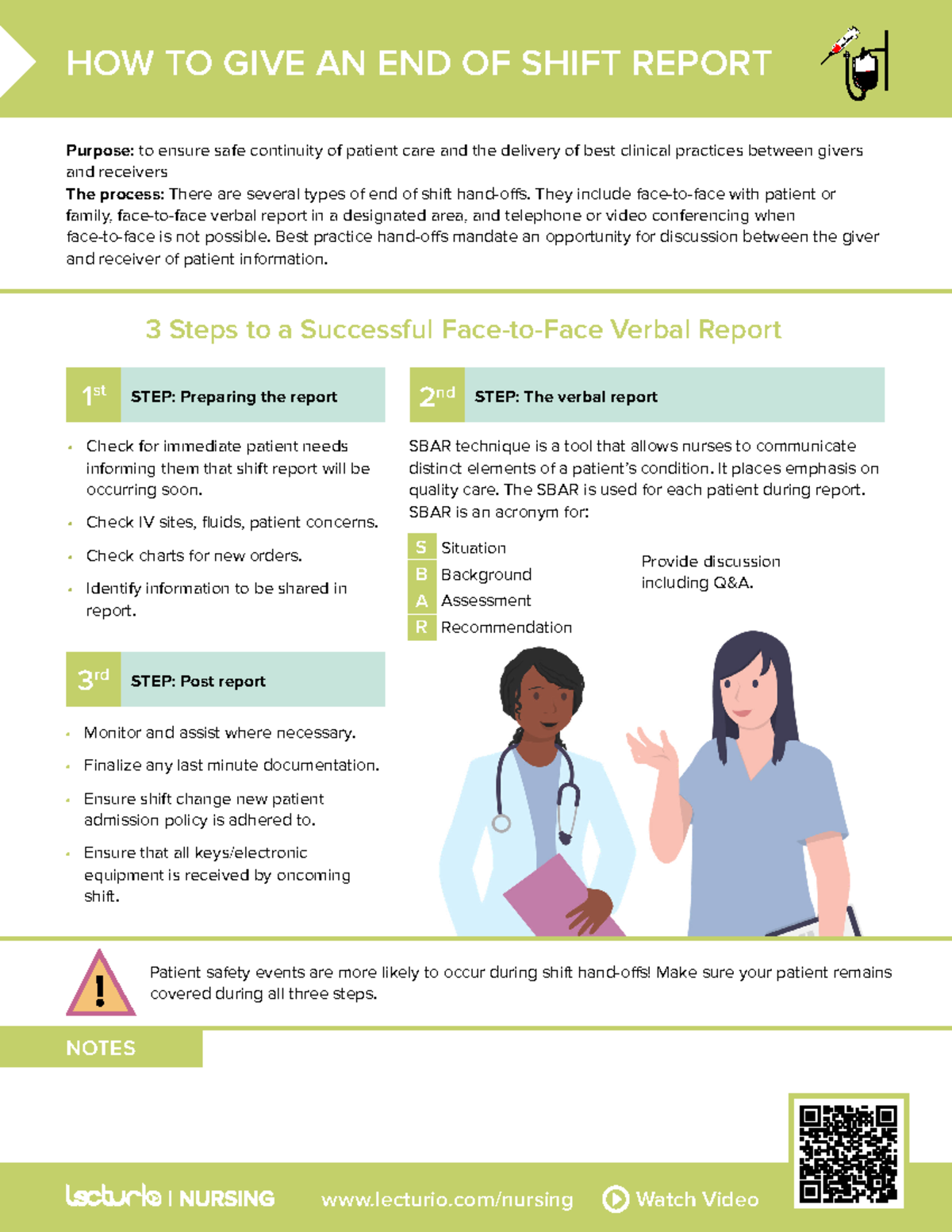 Nursing CS End of Shift Report Template - lecturio/nursing Watch Video ...
