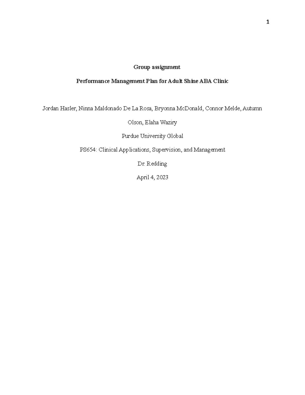 Group assignment - Performance - sociology - Studocu