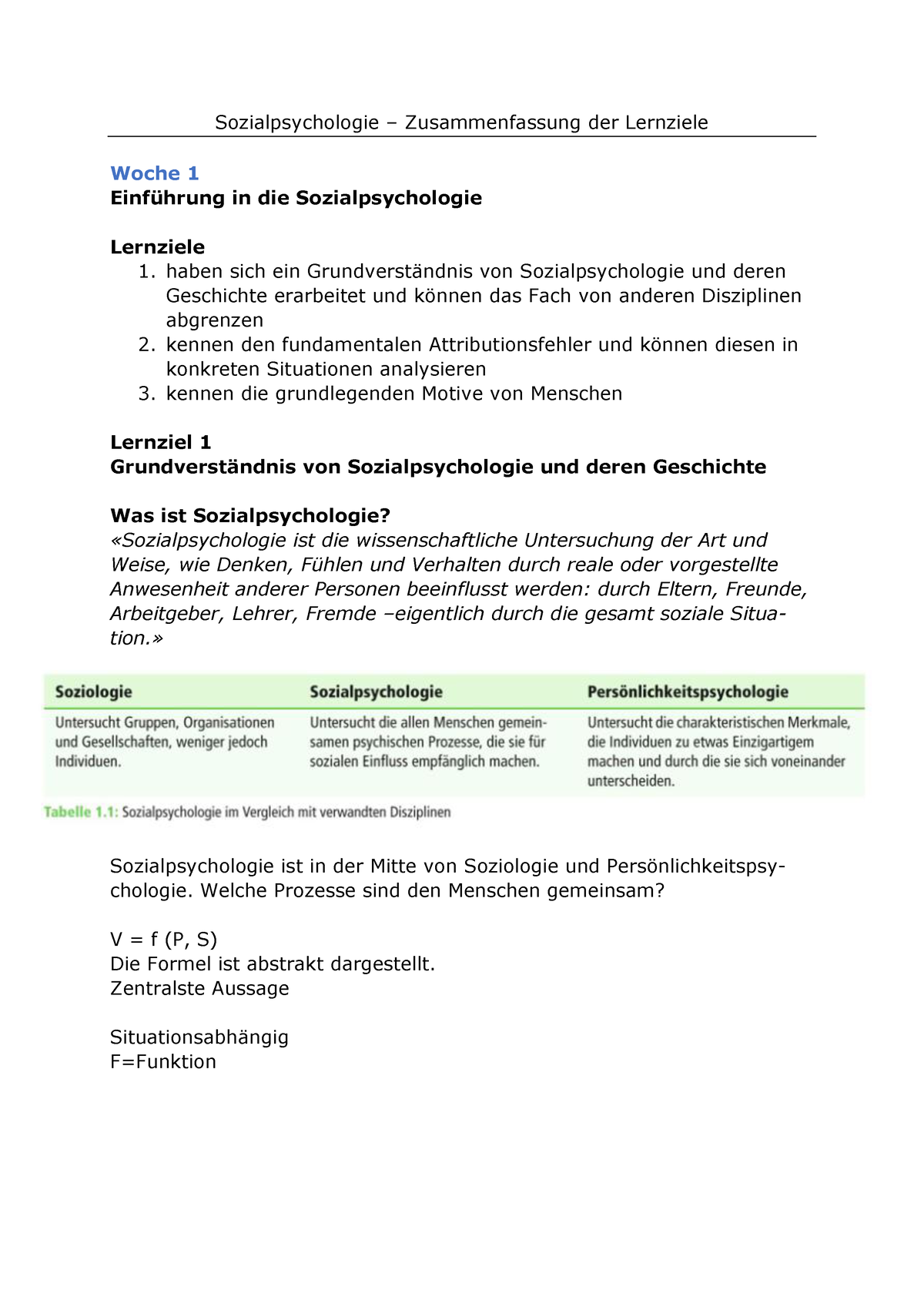 Zusammenfassung Final Final - Sozialpsychologie – Zusammenfassung Der ...