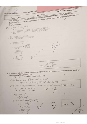 Graphing test version 1 solutions - Introductory University Mathematics ...