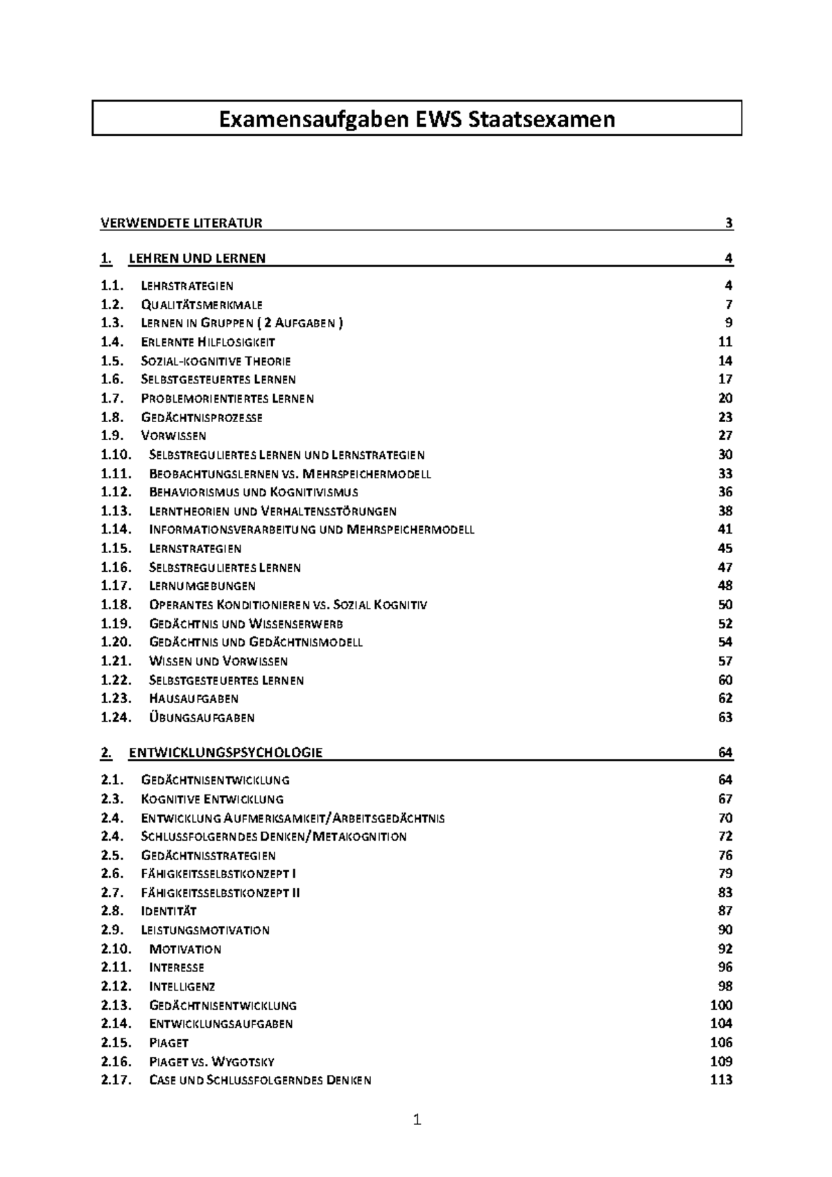 Ews Examen Uni Regensburg Examensaufgaben aus den letzten Jahren für alle Schularten