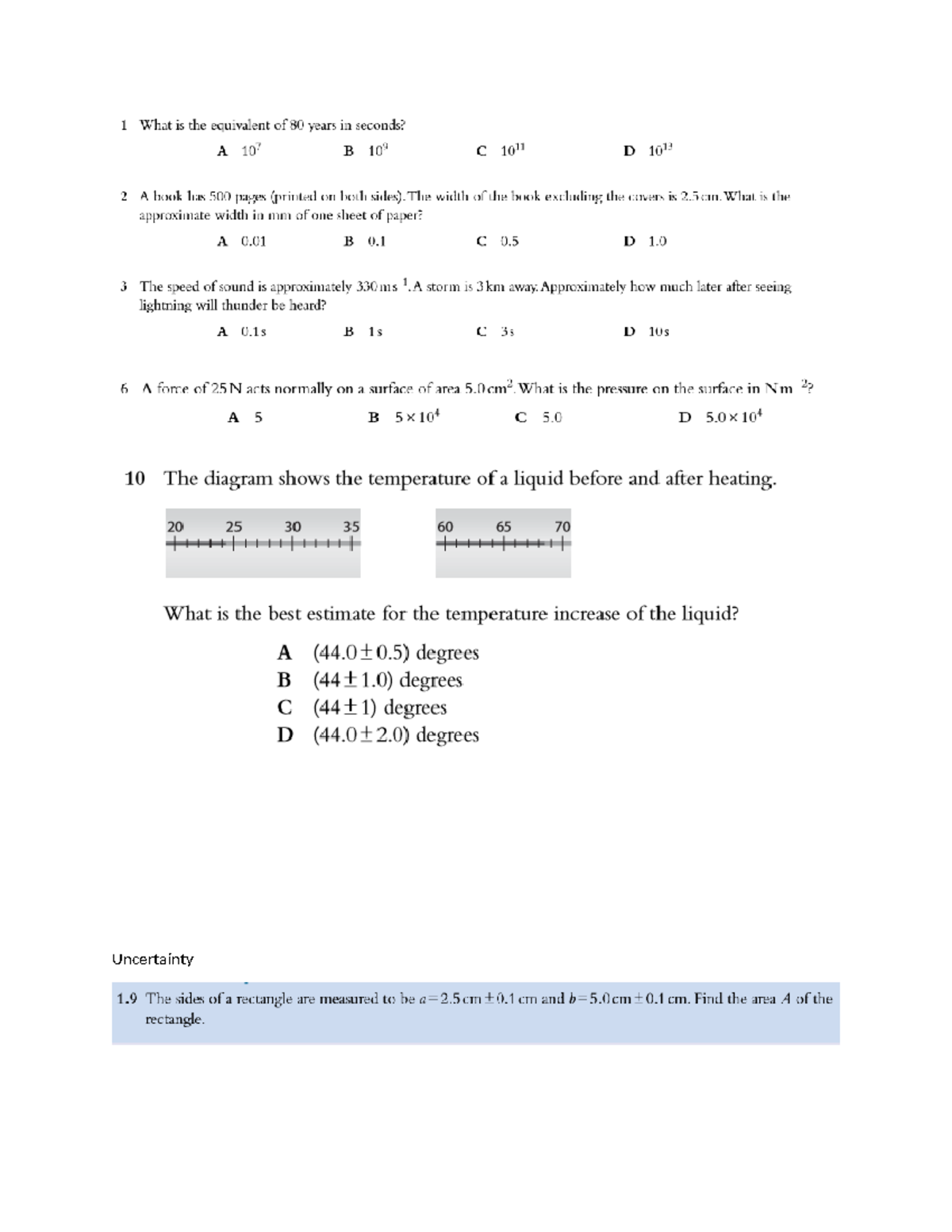 Practice 1 - Uncertainty Vectors - Studocu