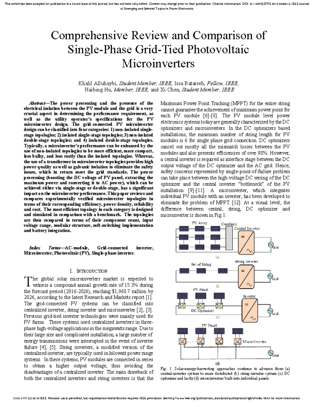 Microinverter review paper - of Emerging and Selected Topics in Power ...