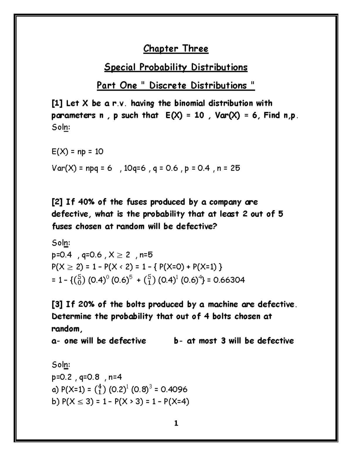 FCDS-Ch3-Discrete - intro to Probability and Statistics - Chapter Three ...