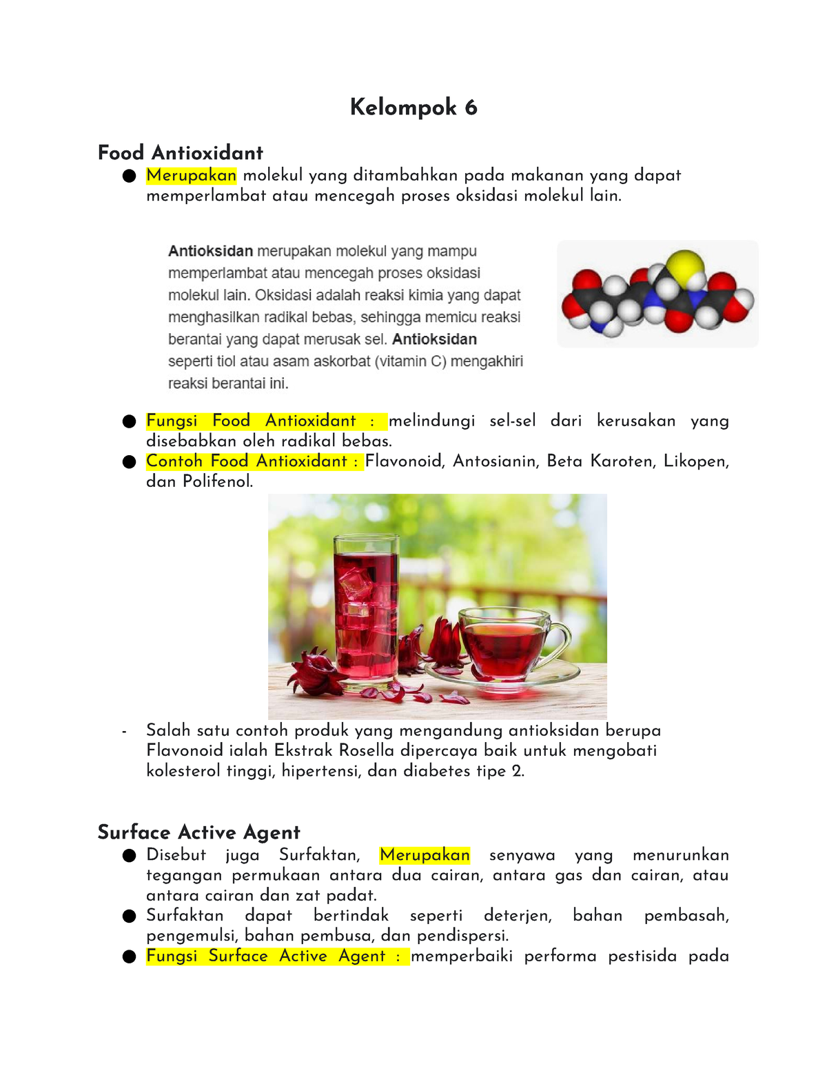 Salinan Dari Kelompok 6 - Kelompok 6 Food Antioxidant Merupakan Molekul ...