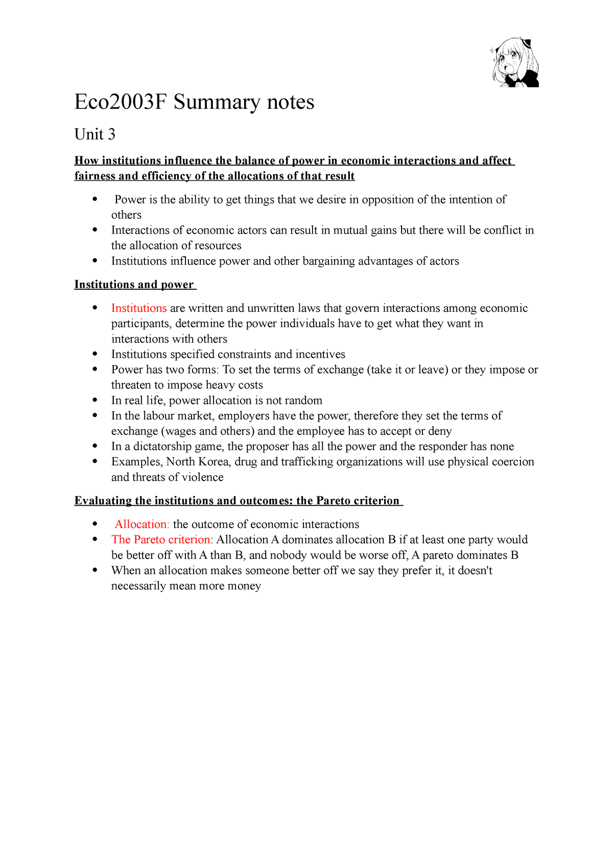 ECO2003 F Summaries - Notes From Core Economics - Eco2003F Summary ...