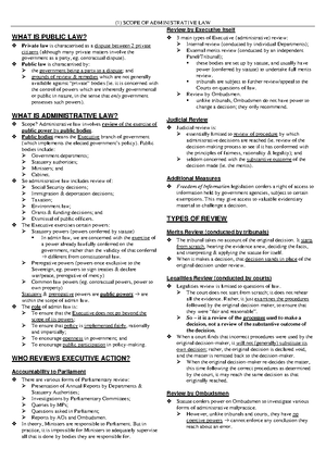 Admin law notes - Merits Review & Judicial Review Compared - Merits ...