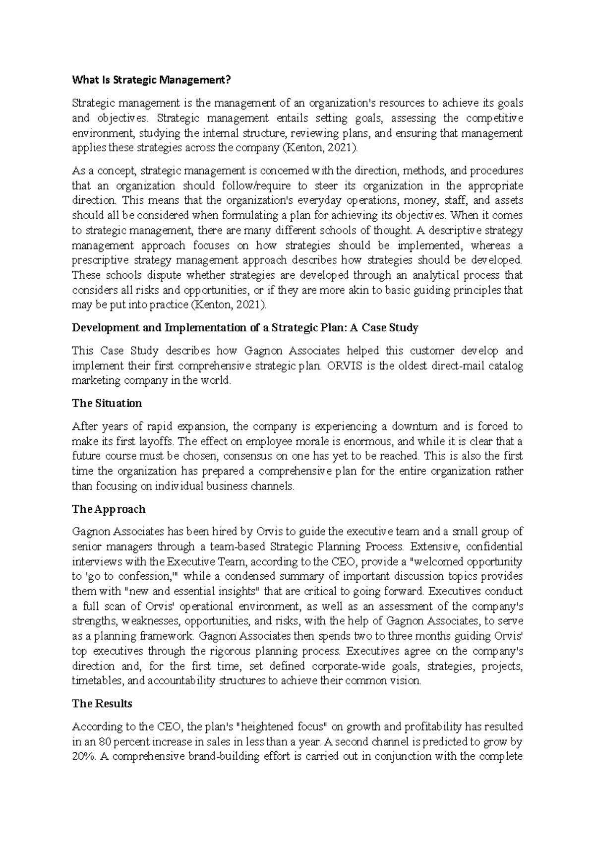 Disscusion forum uint 1 BUS 5117 - What Is Strategic Management ...
