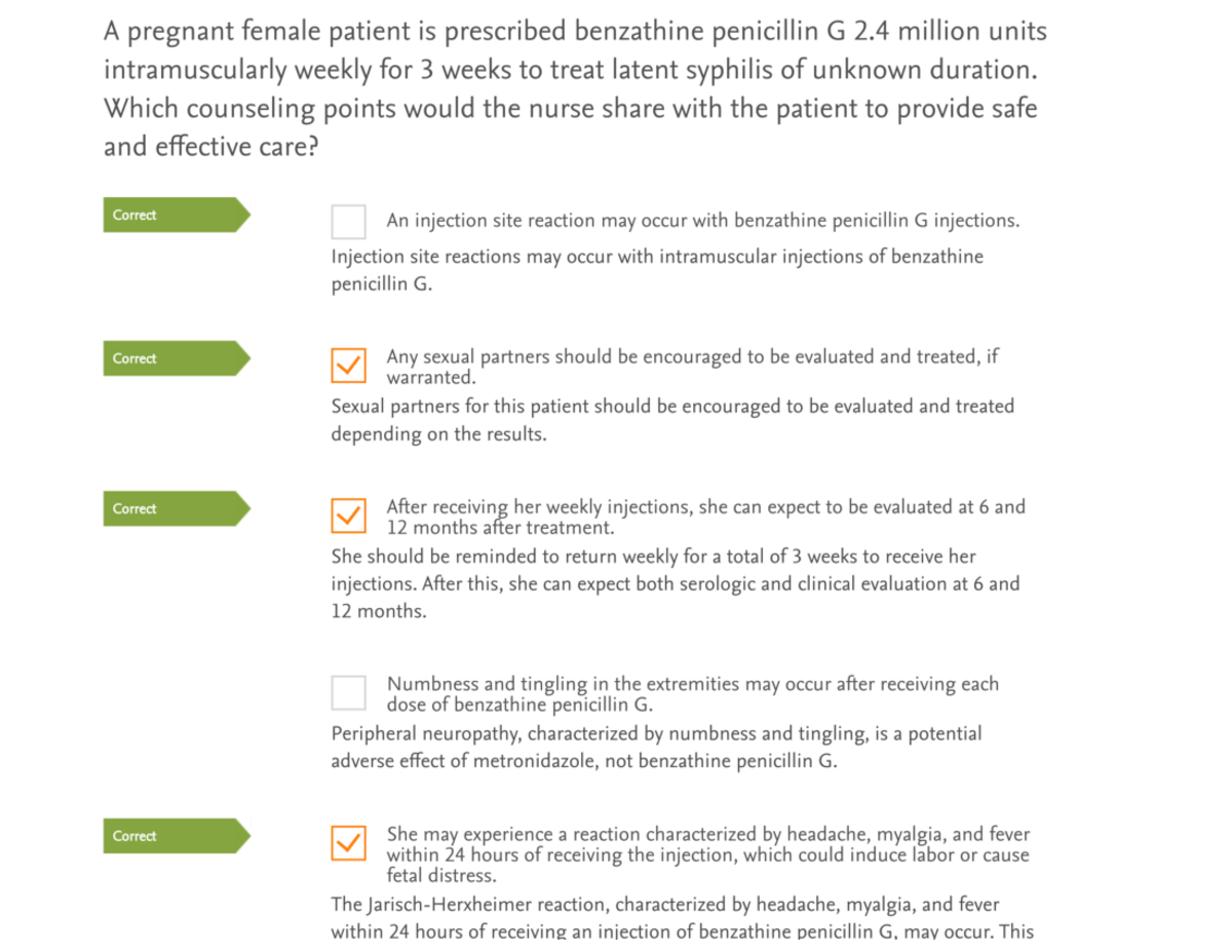 STI questions 4 Module 1 Evolve Drugs to Manage STIs NUR 1025C