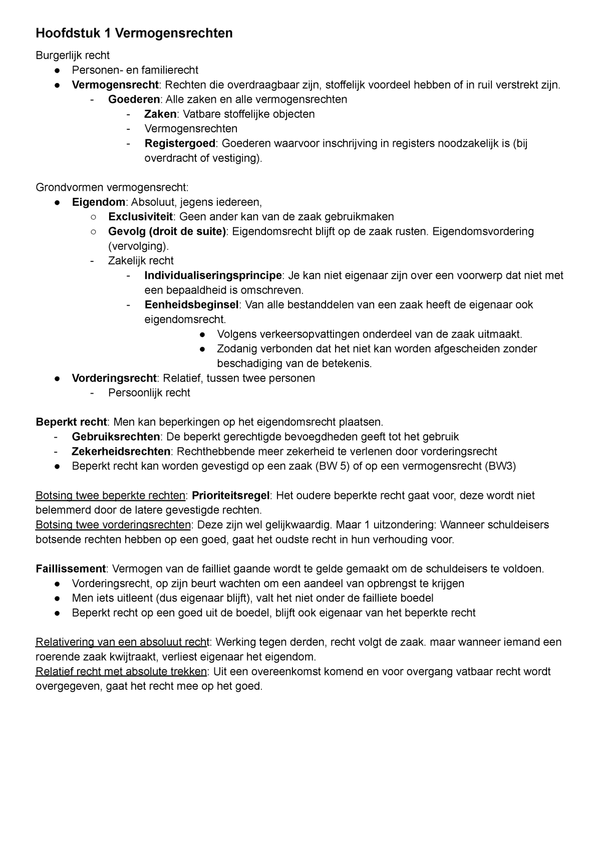 Hoofdstuk 1 Vermogensrechten - Hoofdstuk 1 Vermogensrechten Burgerlijk ...