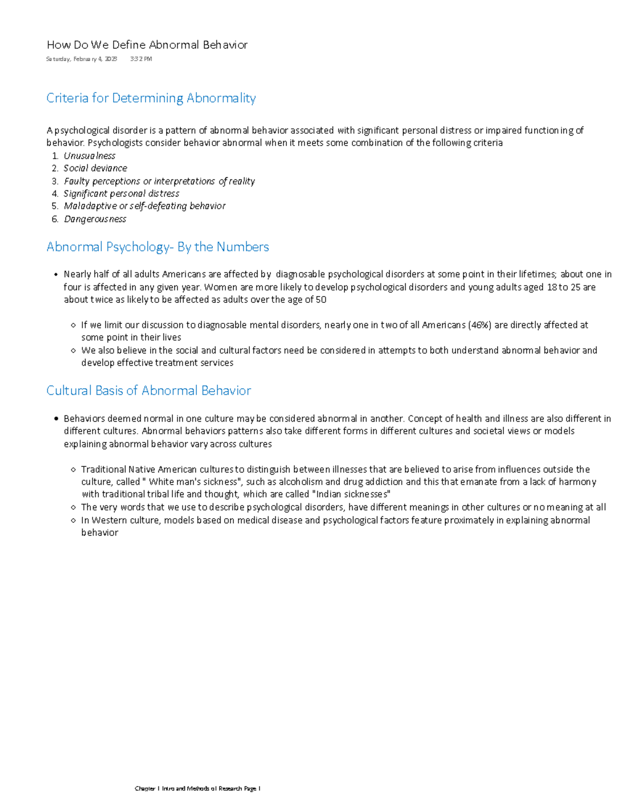 Chapter 5 Anxiety Disorders and OCD and more - Criteria for Determining ...