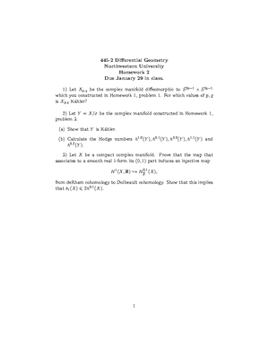 445-2 Differential Geometry Homework 8 - 445-2 Differential Geometry ...