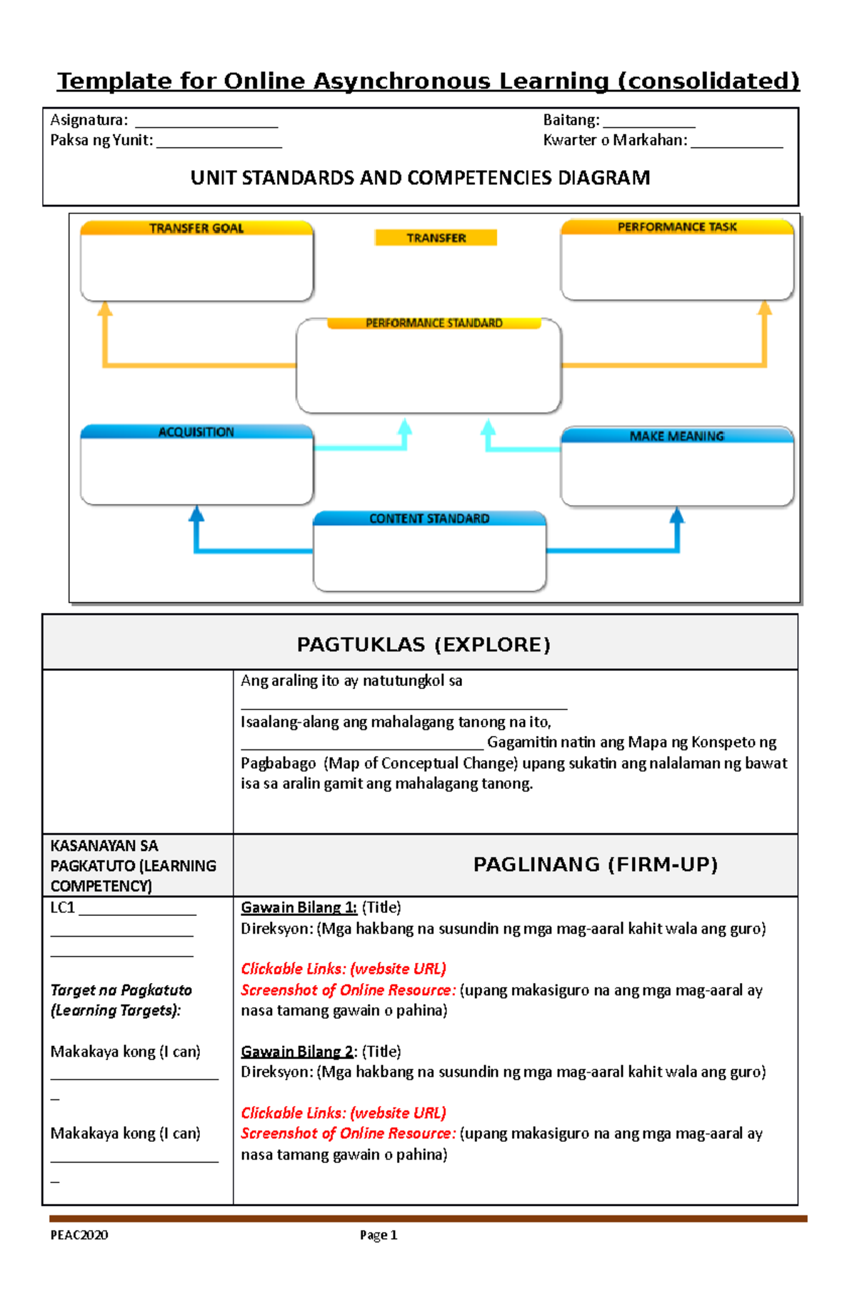 Learning-PLAN - It will help future educator of our country - Template ...